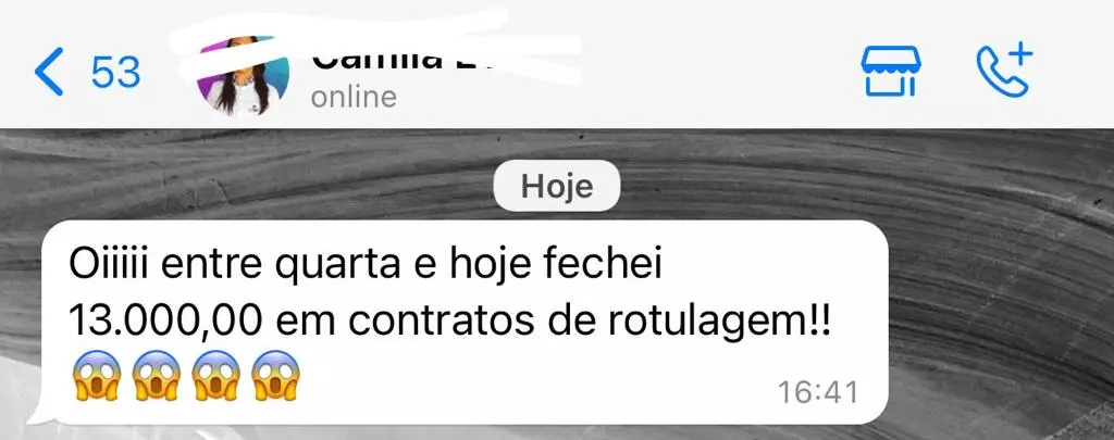 Camila Ev - Contrato de 13000 para serviço de rotulagem